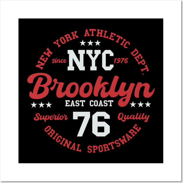 College Design New York Athletic Department Brooklyn NYC Original Sportsware Superiour Quality Wall Art by ChrisPrintShop